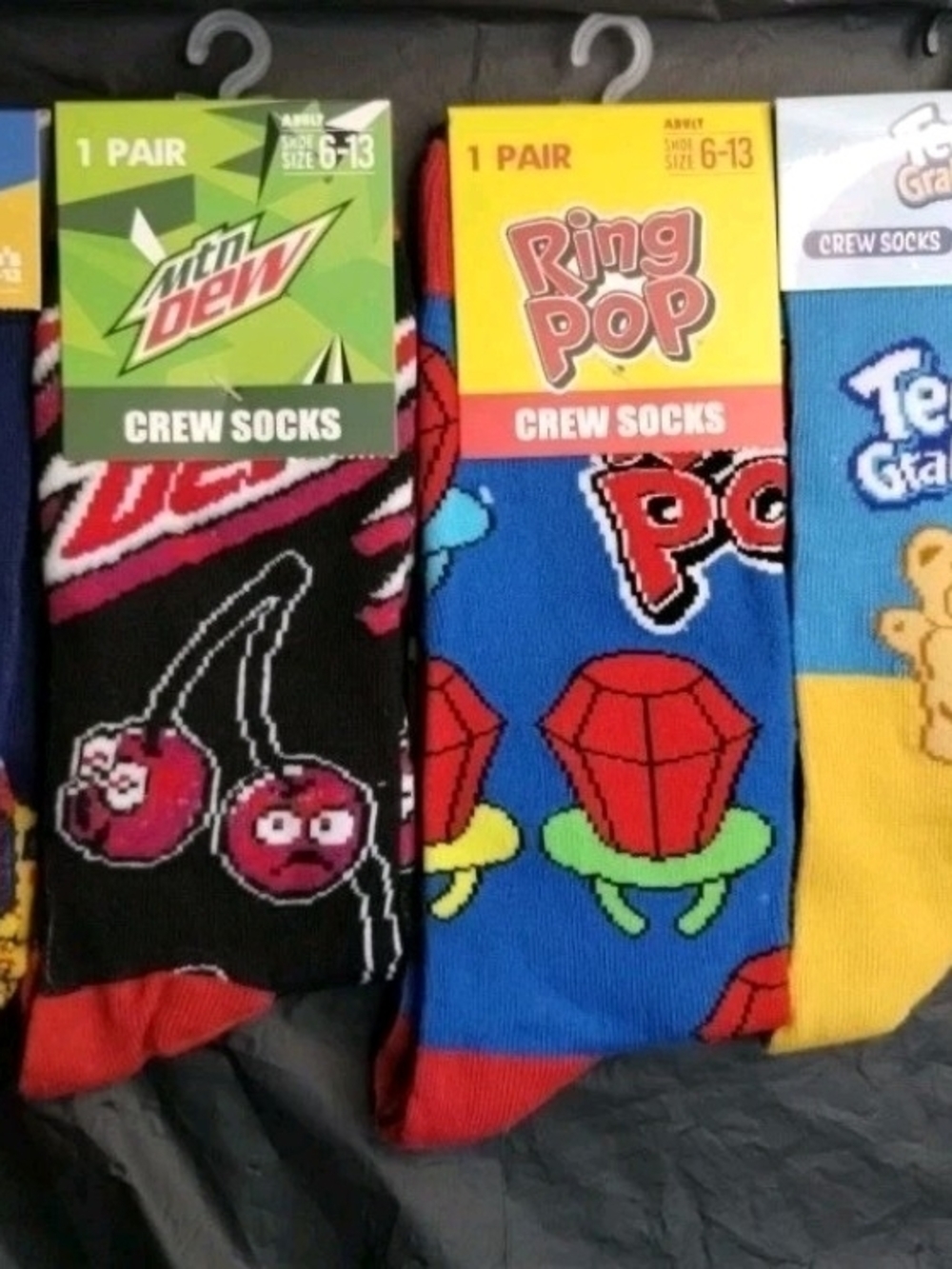 Men's SNACKS Blue Crew Socks - 4 PACK